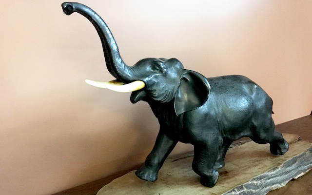 Meiji Period Bronze Elephant